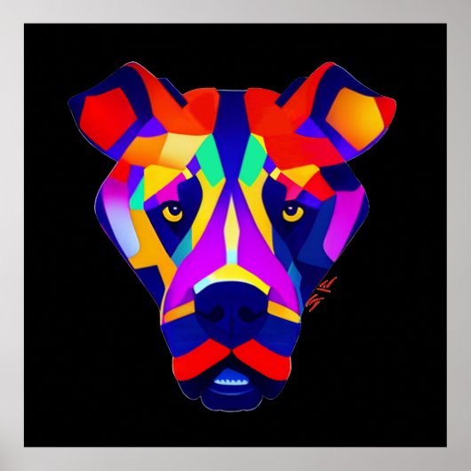 Alexander's Dog zwarte waarde matte poster (Voorkant)