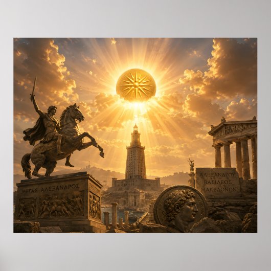 Alexander's Golden Dawn Oud-Hellenistisch Poster (Voorkant)