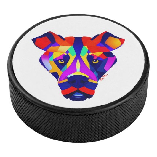 Alexander's Hond witte hockey puck (3/4)