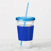 Alexander's kat blauw acryl tumbler drinkbeker (Achterkant)