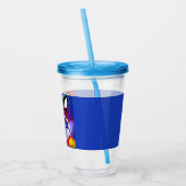 Alexander's kat blauw acryl tumbler drinkbeker (Links)