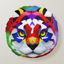 Alexander's kat blauw rond poly gooi kussen