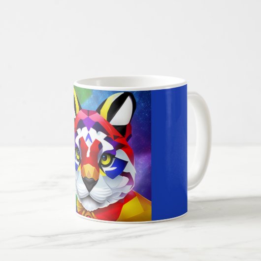Alexander's kat blauwe mok (Voorkant rechts)