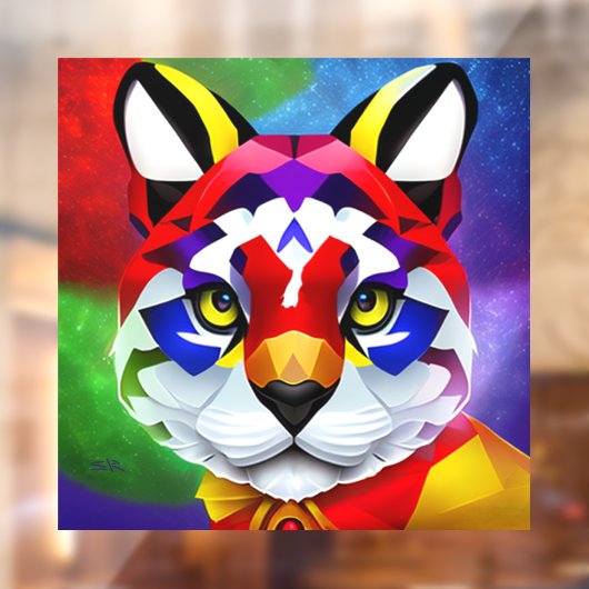 Alexander's kat-doorkijkvenster vastklemmen achter raamsticker (Vel 2)