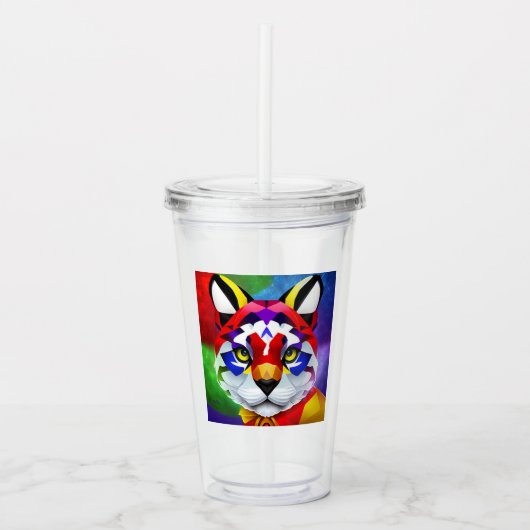 Alexander's kat helder acryl tumbler acryl drinkbeker (Voorkant)