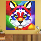 Alexander's Kat zwart canvas print (Insitu (Woonkamer))