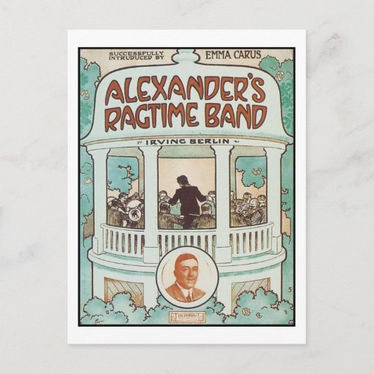 Alexander's Ragtime Band  Songbook Hoesje Briefkaart (Voorkant)