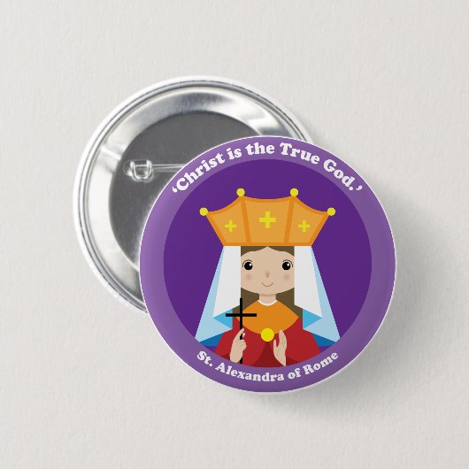 Alexandra de Rome Ronde Button 5,7 Cm (Voorkant /achterkant)