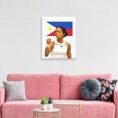 Alexandra Eala – Guadalajara Kampioen 2025 Canvas Afdruk (Insitu (Woonkamer))