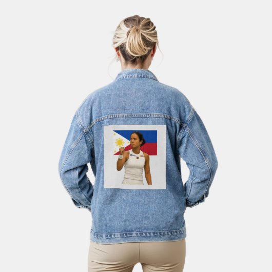 Alexandra Eala – Guadalajara Kampioen 2025 Denim Jacket (Model)