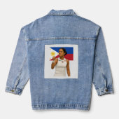 Alexandra Eala – Guadalajara Kampioen 2025 Denim Jacket (Achterkant)