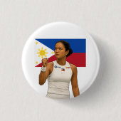 Alexandra Eala – Guadalajara Kampioen 2025 Ronde Button 3,2 Cm (Voorkant)