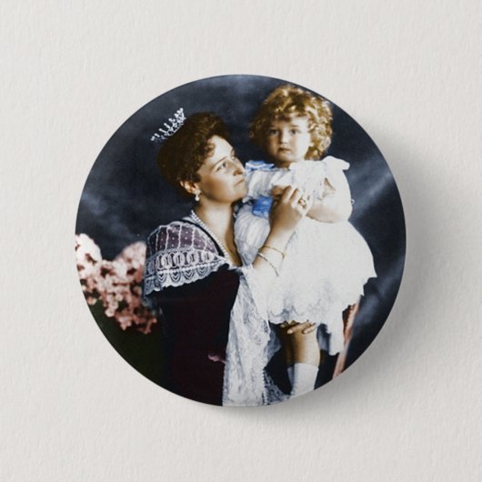 Alexandra en Alexei Ronde Button 5,7 Cm (Voorkant)