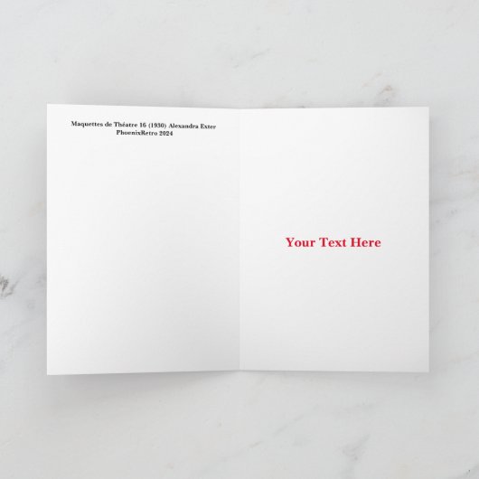 Alexandra Exter Bedankkaart (Binnen)