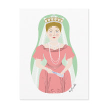 Alexandra Feodorovna Romanova Matryoshka-Briefkaar