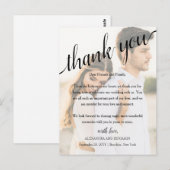 Alexandra Foto Bruiloftsreceptie Dank Je Briefkaart (Voorkant / Achterkant)