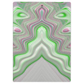 ALEXANDRA ~ PASTEL 3D! Roze, groene witte GLOSSY C Klembord (Achterkant)