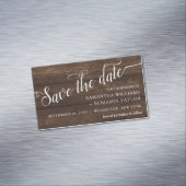 Alexandra Rustic Save the Date Magnets Magnetisch Visitekaartje (Voorbeeld)