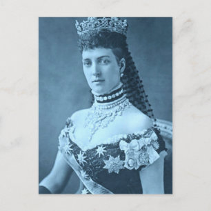 Alexandra van Denemarken, prinses blauw Briefkaart