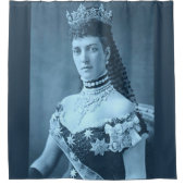 Alexandra van Denemarken, prinses blauw Douchegordijn (Voorkant)