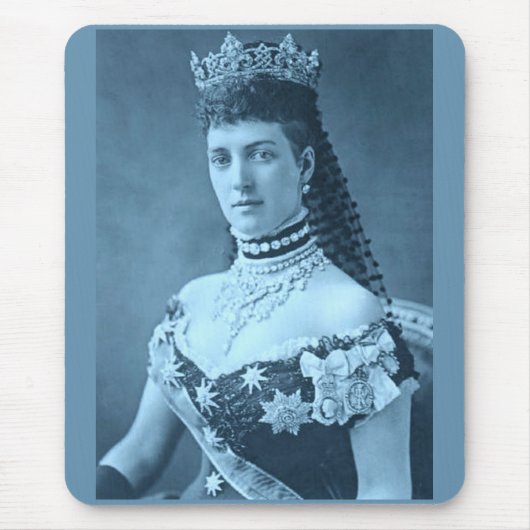 Alexandra van Denemarken, prinses blauw Muismat (Voorkant)