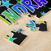 "ALEXANDRA" voornaam, geun "HAPPY BIRTHDAY" Legpuzzel (Zijkant)