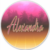 Alexandra Vorname Name pink Aufkleber Sticker (Voorkant)