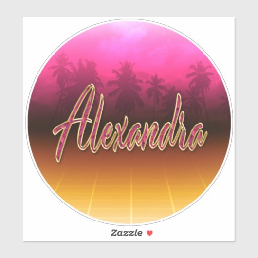 Alexandra Vorname Name pink Aufkleber Sticker (Vel)