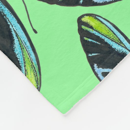 Alexandra's vogelvleugelvlinder fleece deken (Hoek)