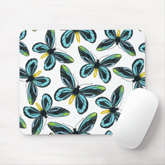 Alexandra's vogelvleugelvlinder muismat (Met muis)