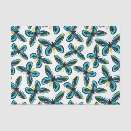 Alexandra's vogelvleugelvlinder tissuepapier (Voorkant)