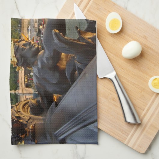 Alexandre 3. Parijs. Frankrijk. keukenhanddoek (Quarter Fold)