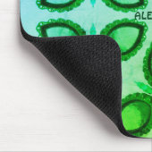 ALEXANDRE ~ Abstract groen patroon ~ gepersonalise Muismat (Hoek)