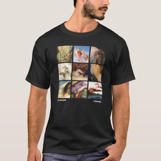 Alexandre Cabanel Famous Paintings Grid T-shirt (Voorkant)