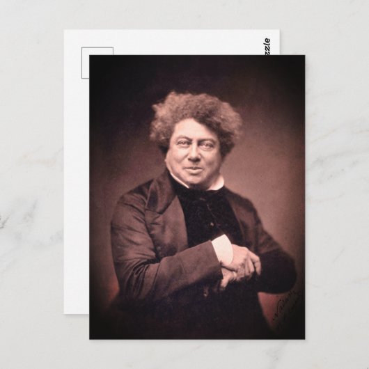 Alexandre Dumas Briefkaart (Voorkant / Achterkant)