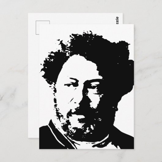 Alexandre Dumas Briefkaart (Voorkant / Achterkant)