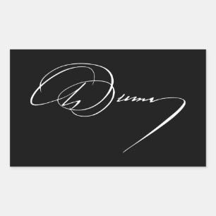 Alexandre Dumas handtekening autograaf beroemde sc Rechthoekige Sticker