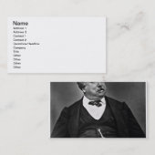 Alexandre Dumas pere (1802-70) uit 'Galerie Cont' Visitekaartje (Voorkant / Achterkant)