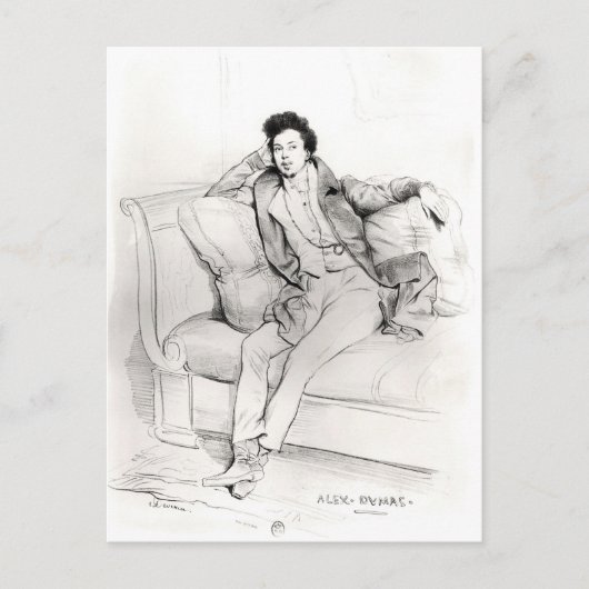 Alexandre Dumas Pere Briefkaart (Voorkant)