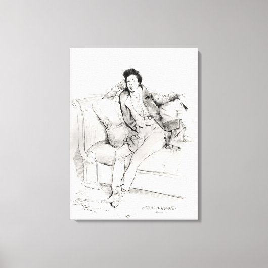Alexandre Dumas Pere Canvas Afdruk (Voorkant)
