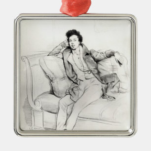 Alexandre Dumas Pere Metalen Ornament