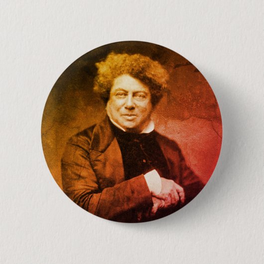 Alexandre Dumas  Ronde Button 5,7 Cm (Voorkant)
