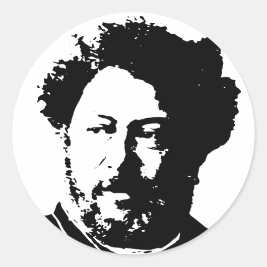 Alexandre Dumas Ronde Sticker (Voorkant)