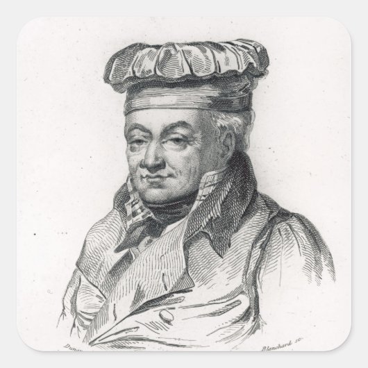 Alexandre Grimod de la Reyniere Vierkante Sticker (Voorkant)