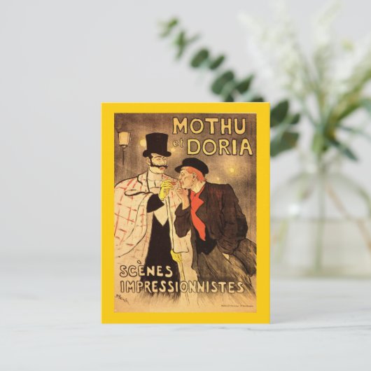 Alexandre Theophile Steinlen Mothu et Doria Briefkaart (Staand voorkant)