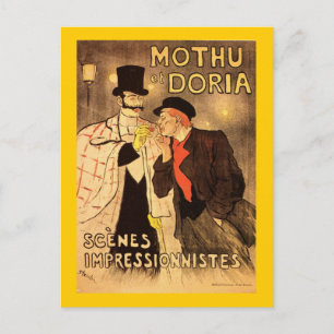 Alexandre Theophile Steinlen Mothu et Doria Briefkaart