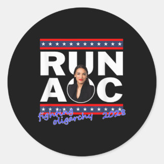 Alexandria 2028 AOC voor President 2028 Ronde Sticker