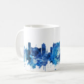 Alexandria Egypt Skyline Blue Koffiemok (Voorkant links)