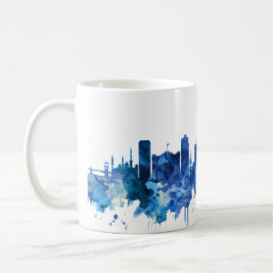 Alexandria Egypt Skyline Blue Koffiemok