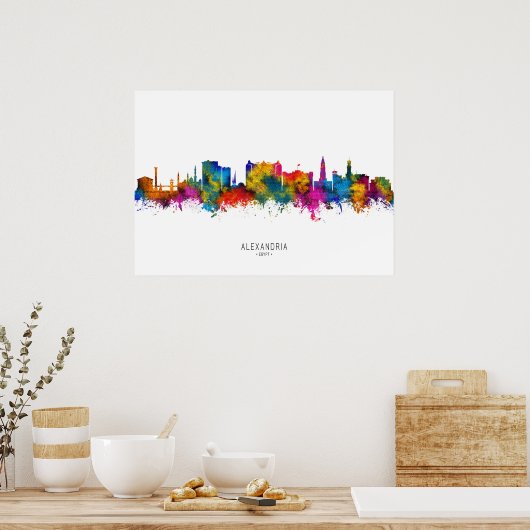 Alexandria Egypt Skyline Poster (Keuken)